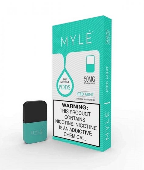 Capsule Myle Iced Mint, Set 4 Rezerve cu Lichid Premium, 240 Inhalari / Capsula, Nicotina 20mg/ml, Echivalentul a 4 Pachete de Tigari