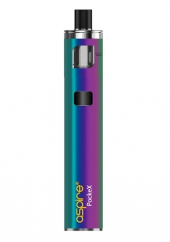 Kit Tigara Electronica Aspire PockeX AIO Rainbow, 1500 mAh, 2 rezistente 0.6 oHm incluse