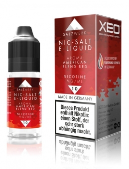 Lichid Tigara Electronica XEO Salzwerk American Blend Red, cu Saruri de Nicotina, 30%VG si 70%PG, Premium, Fabricat in Germania