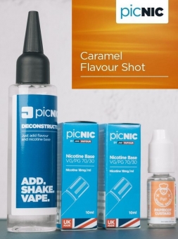 Lichid Tigara Electronica Premium Jac Vapour Caramel 70ml, Nicotina 5,1mg/ml, 80%VG 20%PG, Fabricat in UK, Pachet DiY