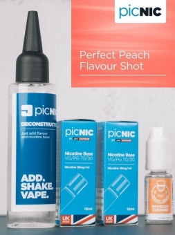 Lichid Tigara Electronica Premium Jac Vapour Perfect Peach 70ml, Nicotina 5,1mg/ml, 80%VG 20%PG, Fabricat in UK, Pachet DiY