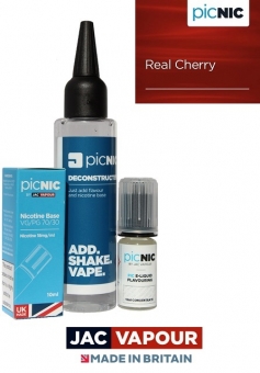 Pachet 60ml Lichid Tigara Electronica Premium Jac Vapour Real Cherry, Nicotina 3/6/9 mg/ml, 80%VG 20%PG, Fabricat in UK, DiY