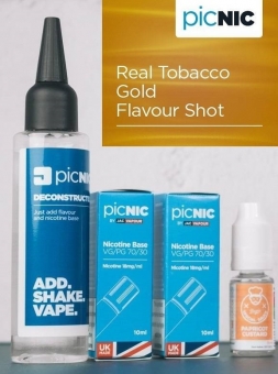 Lichid Jac Vapour Real Tobacco Gold 70ml, Nicotina 5,1mg/ml, Proportie VG 80% si PG 20%, Made in UK, Pachet Mix and Vape