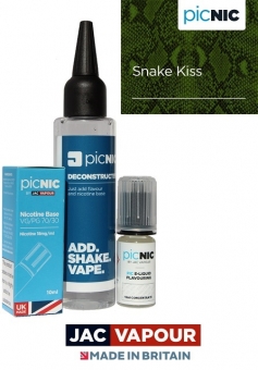 Pachet DiY 60ml Lichid Tigara Electronica Premium Jac Vapour Snake Kiss, Nicotina 3mg/ml, 80%VG 20%PG, Fabricat in UK