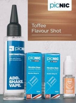 Lichid Tigara Electronica Premium Jac Vapour Toffee 70ml, Nicotina 5,1mg/ml, 80%VG 20%PG, Fabricat in UK, Pachet DiY