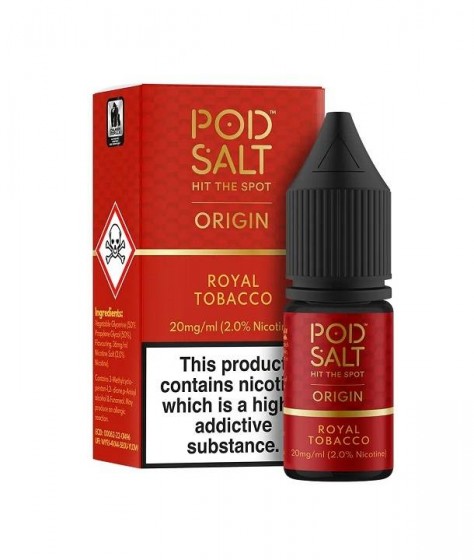 Lichid Vape Premium Pod Salt Origin Royal Tobacco, 10ml, cu Nicotina, 50VG/ 0PG, Fabricat in UK, Calitate Premium