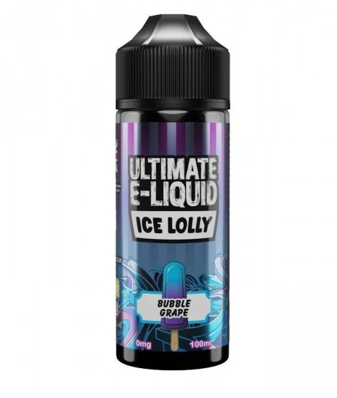 Lichid Vape Ultimate Ice Lolly Bubble Grape, 100ml, Fara Nicotina, 70VG / 30PG, Shortfill 120ml, Fabricat in UK, Calitate Premium