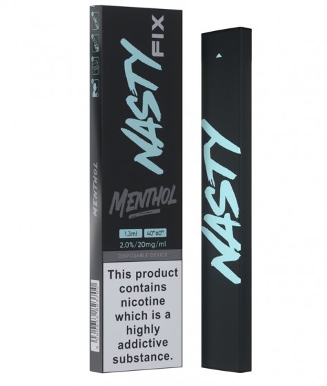 Nasty Fix Menthol Disposable, Nicotina 20mg/ml, Tigara Electronica de Unica Folosinta, 300 Pufuri, 1,3 ml Capacitate, Calitate Premium