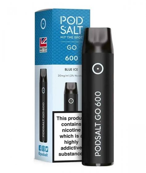 Pod Salt GO 600 Blue Ice 2ml, Vape de Unica Folosinta, 600 Inhalari, Nicotina 20 mg/ml, Calitate Premium UK