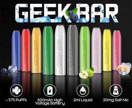 Geek Bar Blueberry Ice Disposable, Nicotina 20mg/ml, Tigara Electronica Vape de Unica Folosinta, 600 Pufuri, 2 ml Capacitate, Calitate Premium