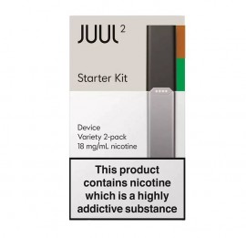 Juul 2 Starter Kit Silver, Noul Dispozitiv de la JUUL USA, Pachet cu 2 Rezerve Incluse, Nicotina 18 mg, Culoare Gri, Calitate Premium USA