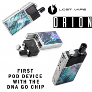 Kit Orion DNA Go Lost Vape Silver Ocean Scallop, 950 Mah, Chip DNA 75, Control Temperatura