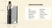 Kit Tigara Electronica Tip Mod AIO Viva Kita Fusion 2 White, 2100 mha, Rezervor 2ml TPD,Putere regabila Max 50W,display LCD